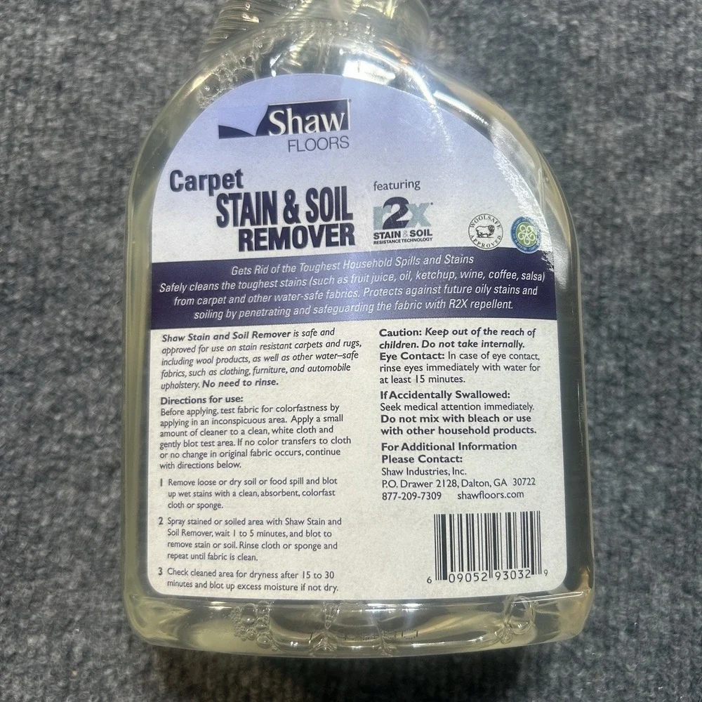 Shaw Floors R2X Carpet Stain & Soil Remover 32 Ounces Spray No Rinse